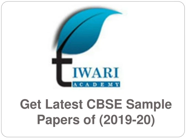 Get Latest CBSE Sample Papers of (2019-20)