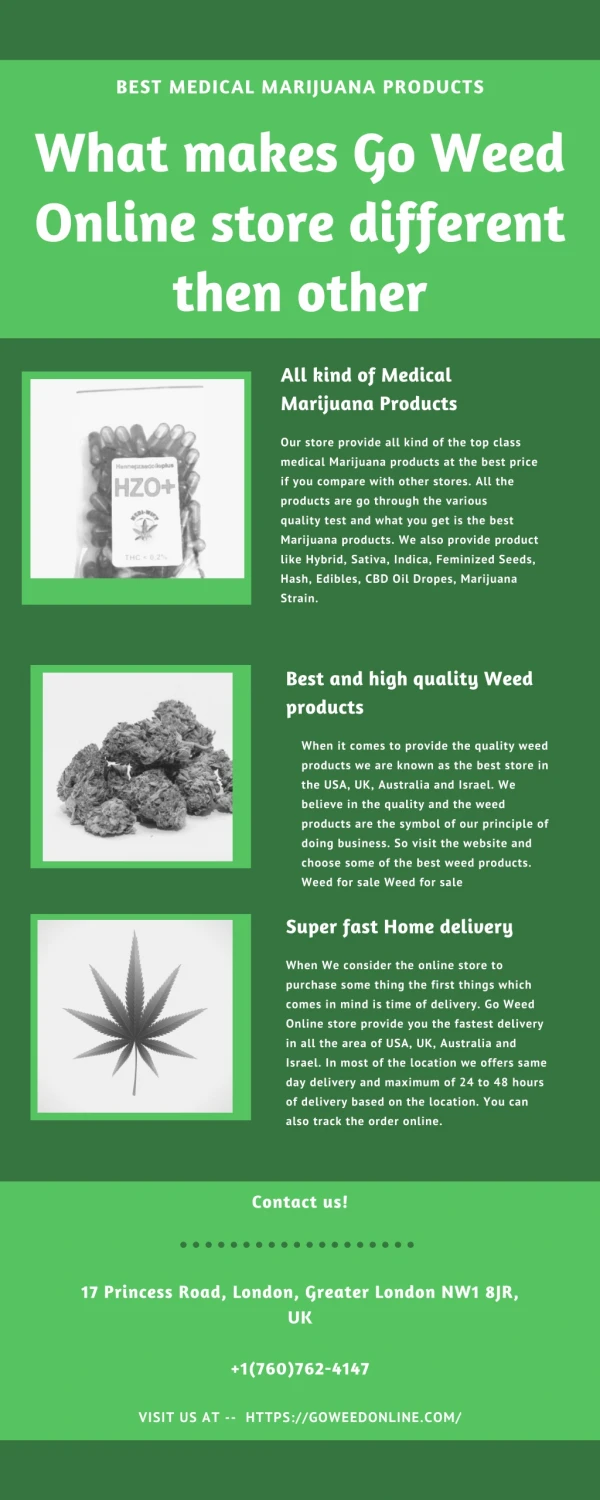 Why Go weed online store is a better option then other Medical Marijuana store