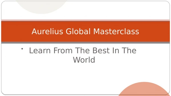 aurelius global masterclass
