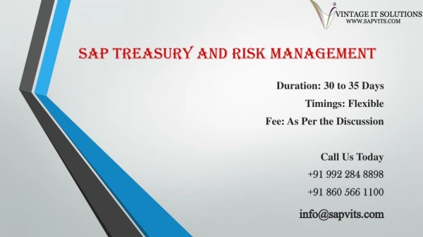 SAP Treasury and Risk Management PPT