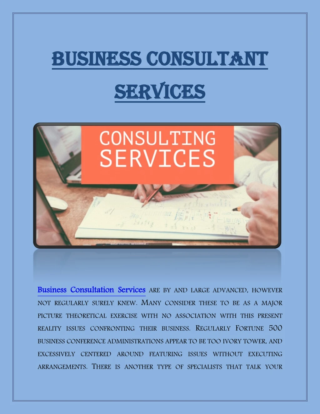 business c business consultant onsultant services