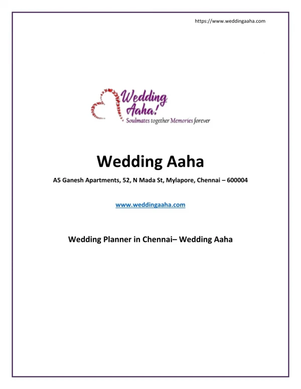 wedding Planner in Chennai