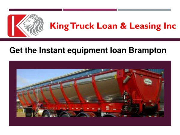 Find the Instant equipment loan Brampton