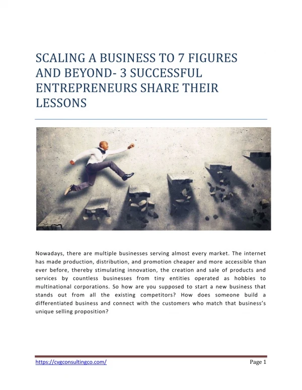 Scaling A Business To 7 Figures And Beyond- 3 Successful Entrepreneurs Share Their Lessons