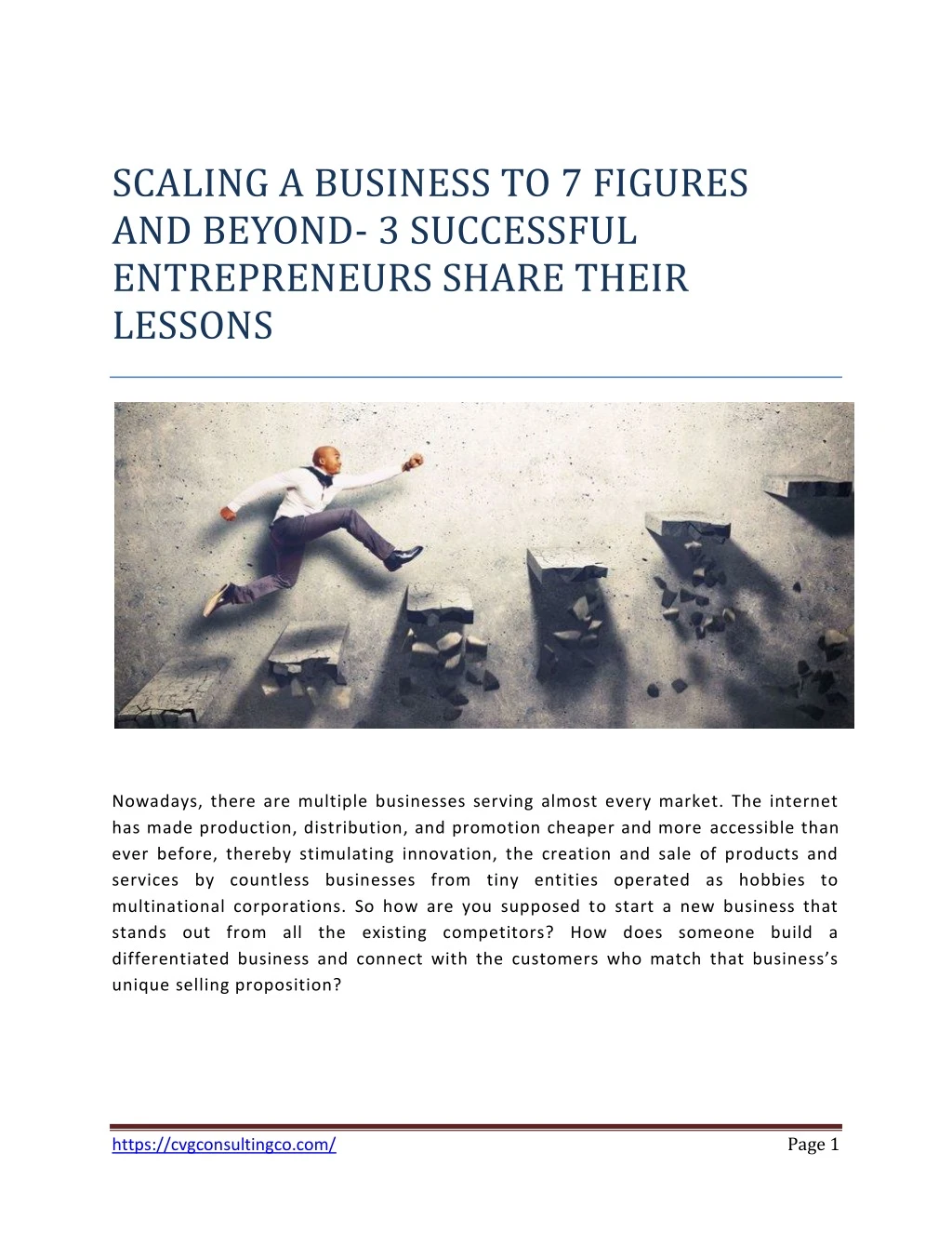 scaling a business to 7 figures and beyond