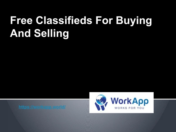 Free Classifieds For Buying And Selling