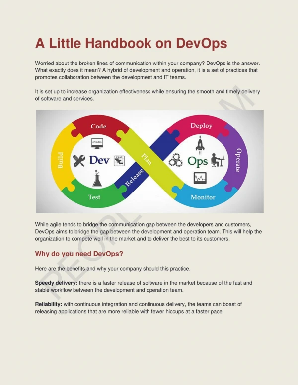 A Little Handbook on DevOps