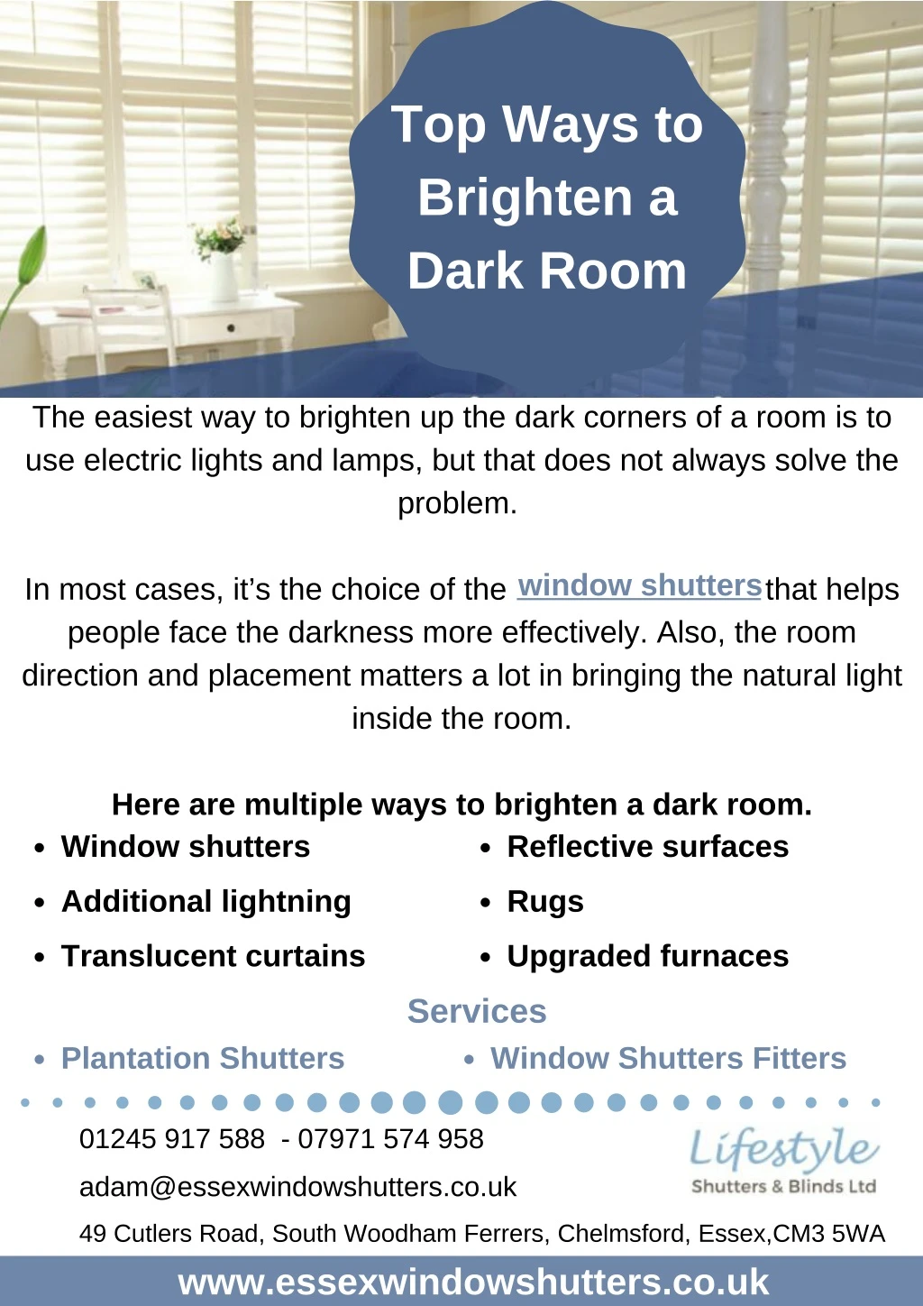 top ways to brighten a dark room