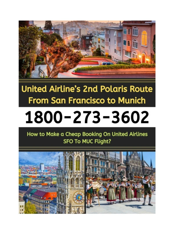 United Airline’s 2nd Polaris Route From San Francisco to Munich
