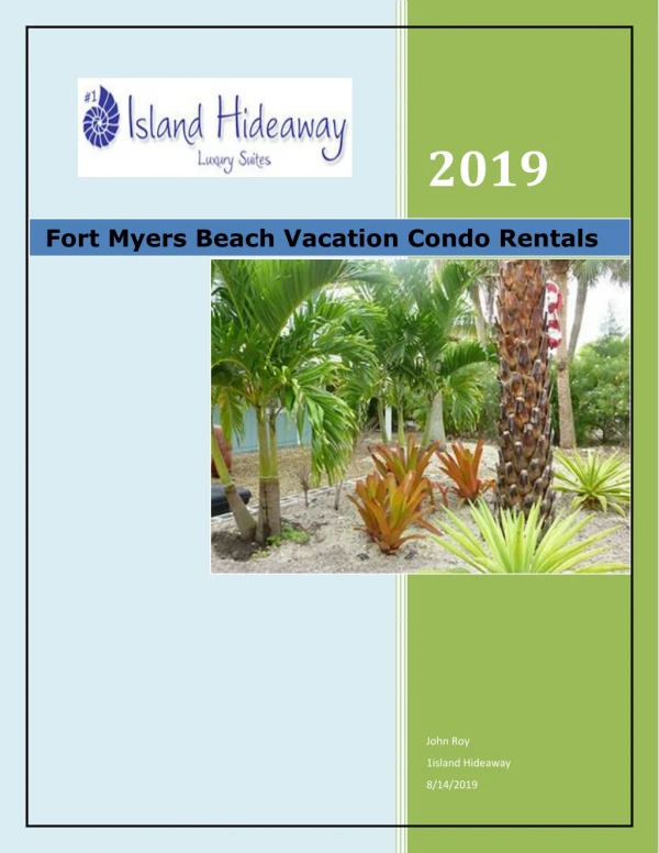 Fort Myers Beach Vacation Condo Rentals