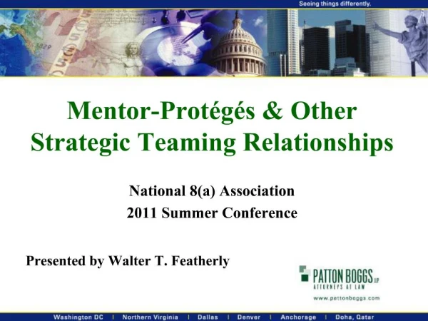 Mentor-Prot g s Other Strategic Teaming Relationships