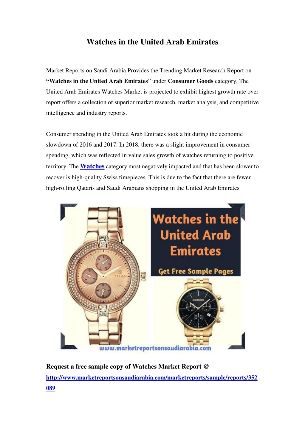 watches in the united arab emirates