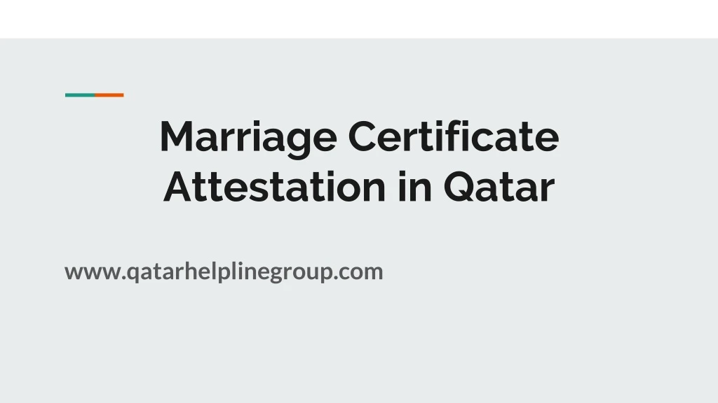 marriage certificate attestation in qatar