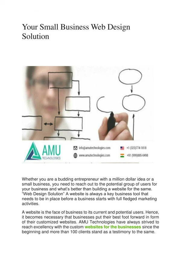 Web Design And Development Solution - AMU Technologies