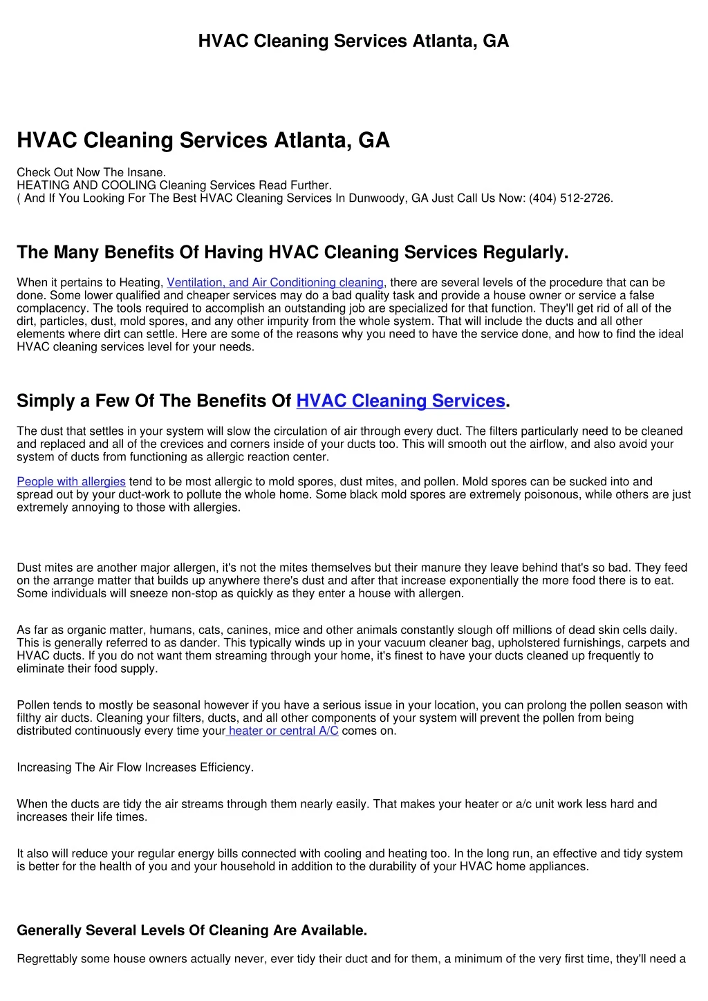 hvac cleaning services atlanta ga