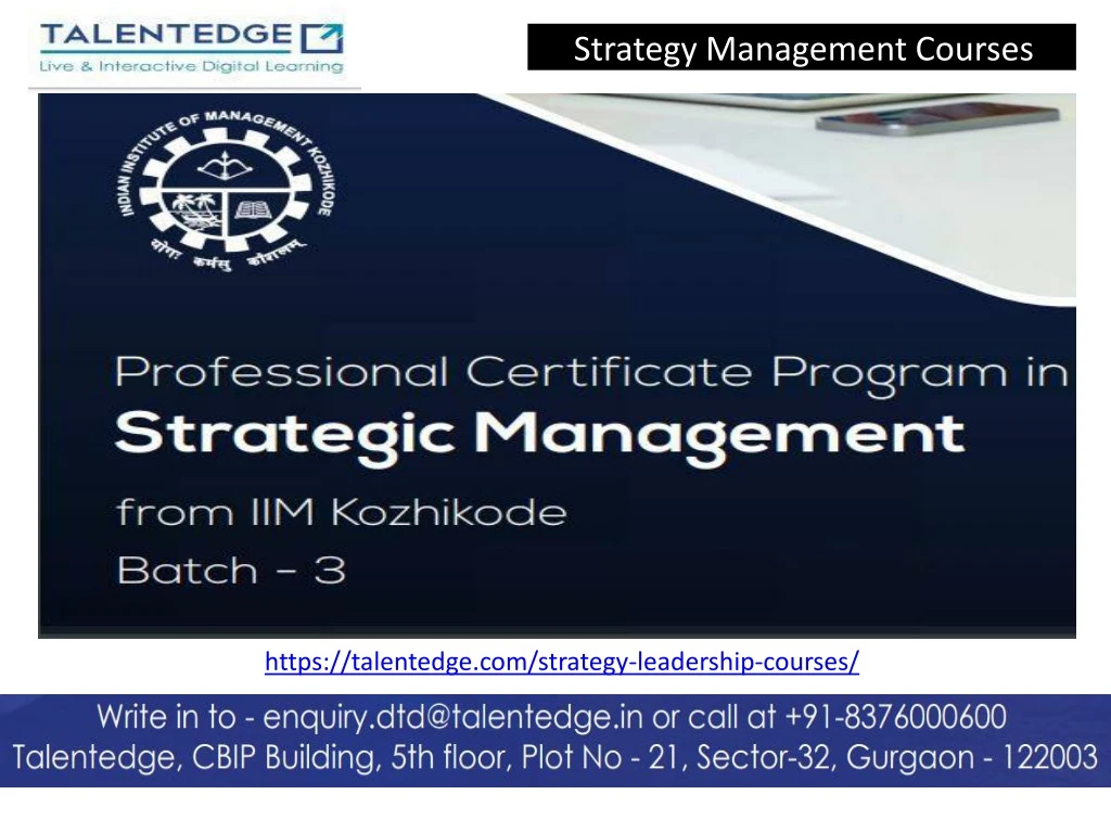 strategy management courses