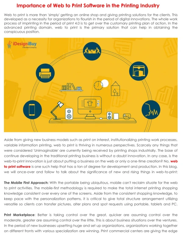 Importance of Web to Print Software in the Printing Industry