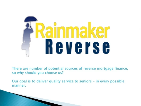 Benefits of Reverse mortgage