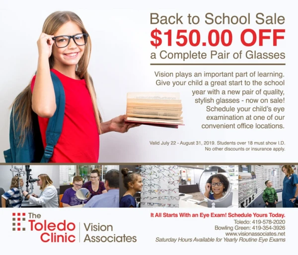 Back To School Sale: $150 Off On A Complete Pair Of Glasses
