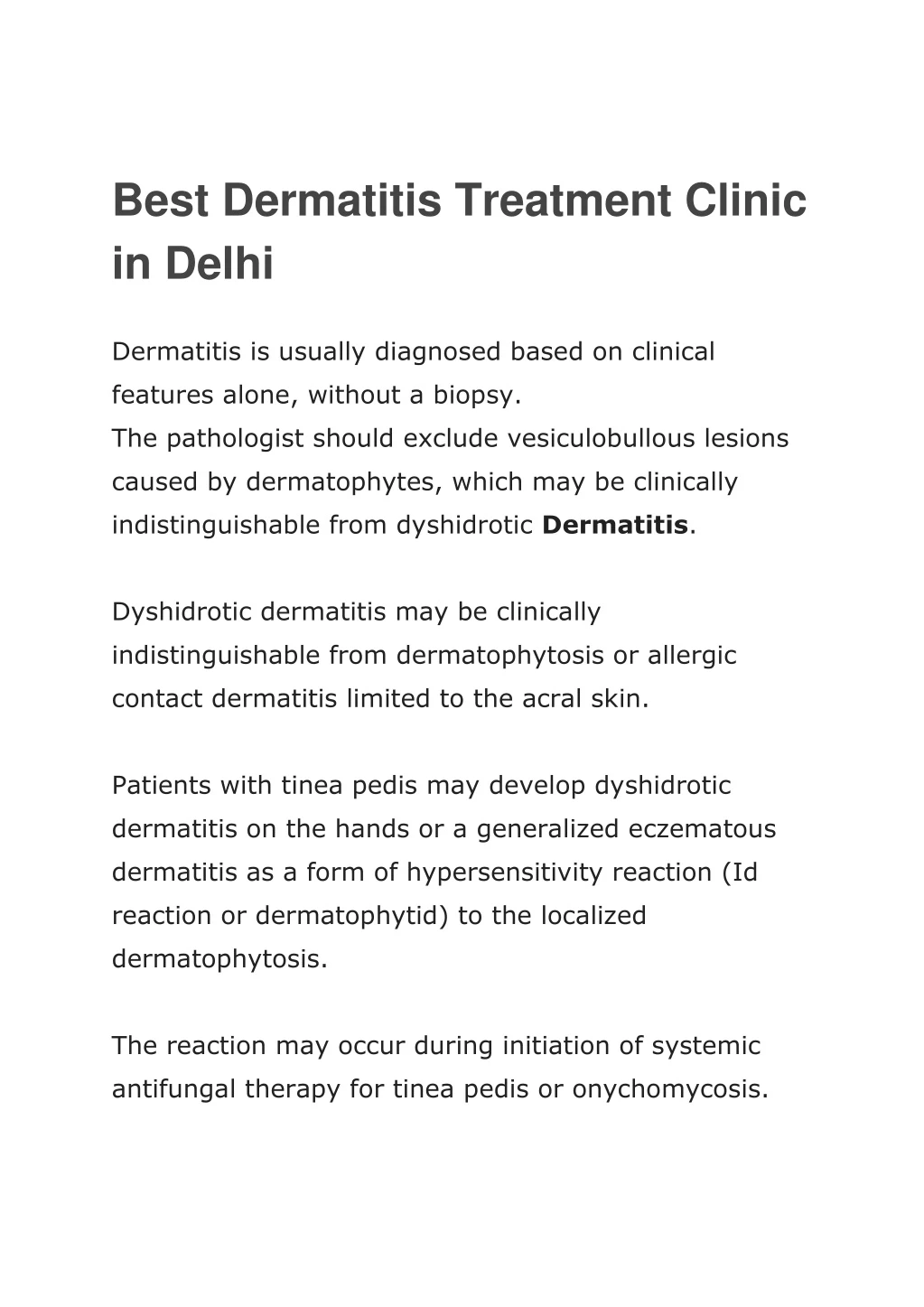 best dermatitis treatment clinic in delhi