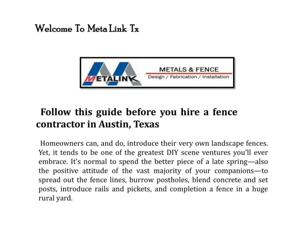 Follow this guide before you hire a fence contractor in Austin, Texas