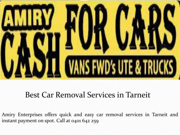 Best Car Removal Services in Tarneit