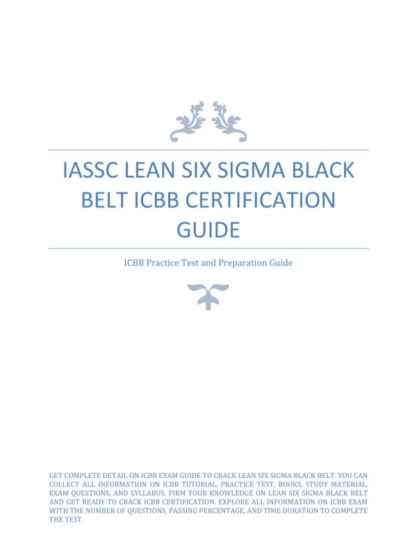 IASSC Lean Six Sigma Black Belt ICBB Certification | Questions and Answers | PDF