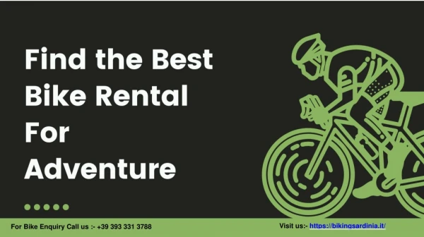 Find the Best Mountain Biking Rental Services in Sardinia