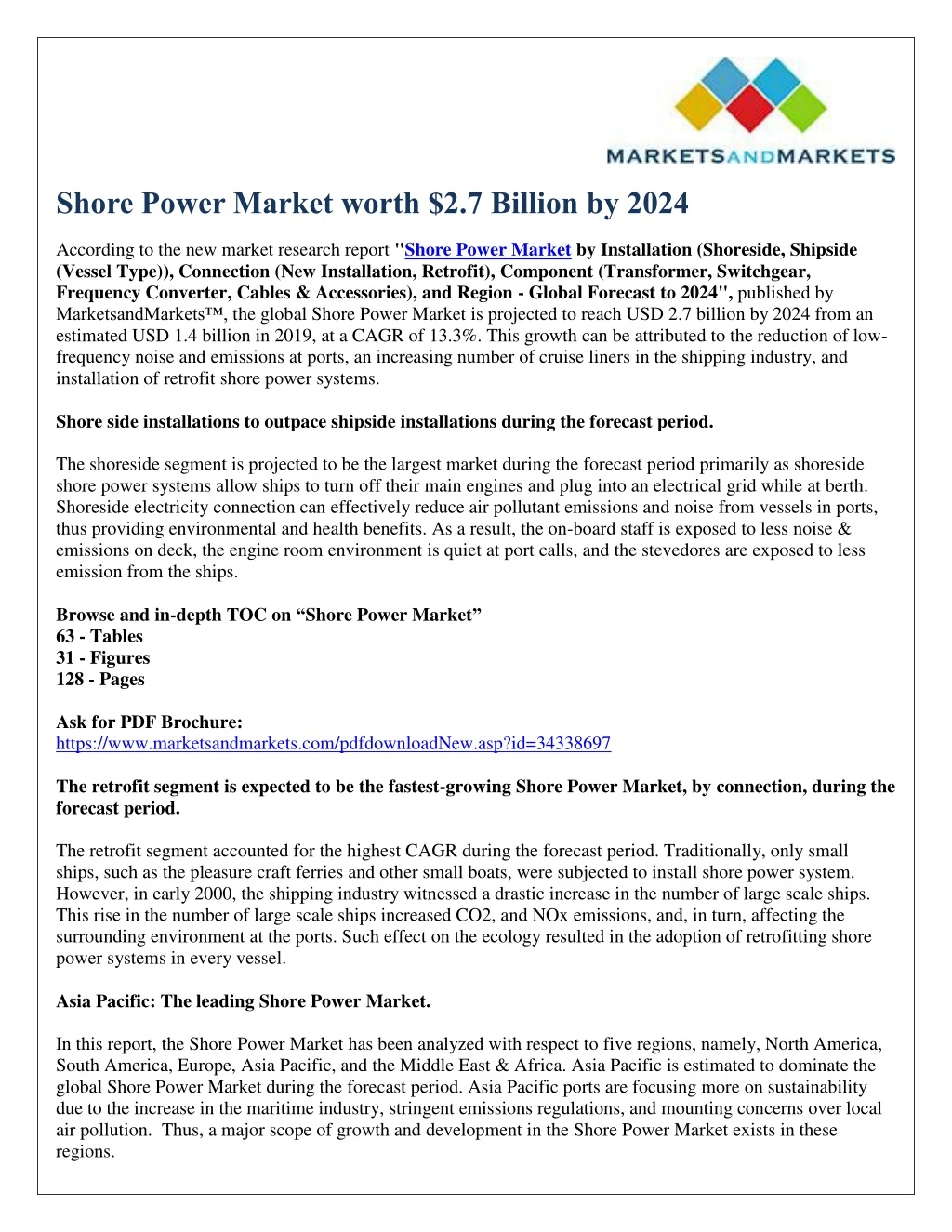 shore power market worth 2 7 billion by 2024