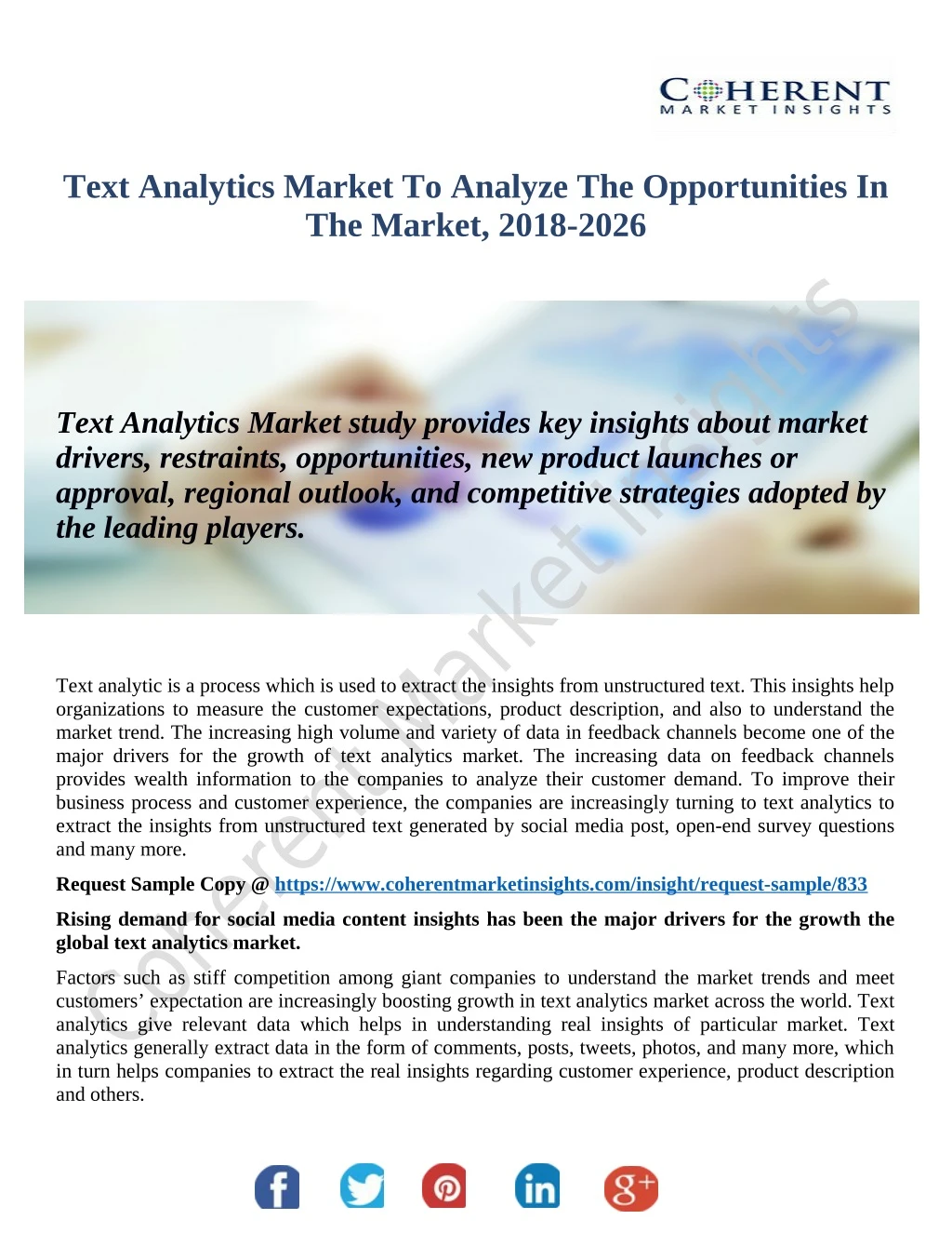 text analytics market to analyze