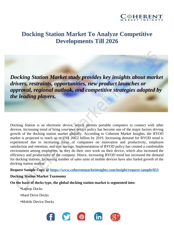 Docking Station Market Market Comprehensive Analysis on Upcoming Opportunities