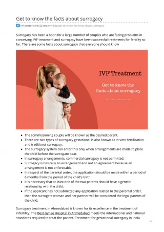 Get to know the facts about surrogacy - slide 1