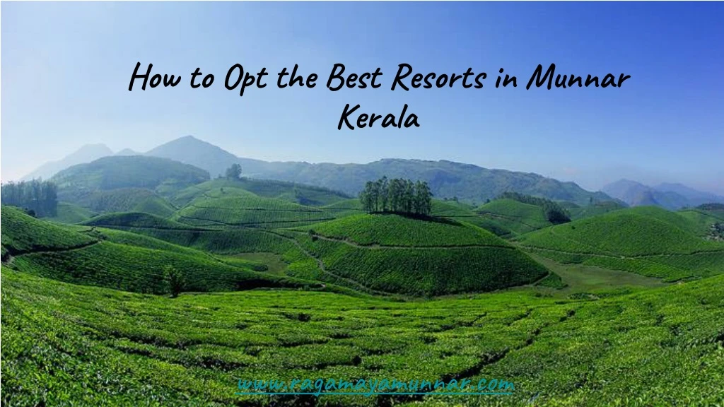 how to opt the best resorts in munnar kerala