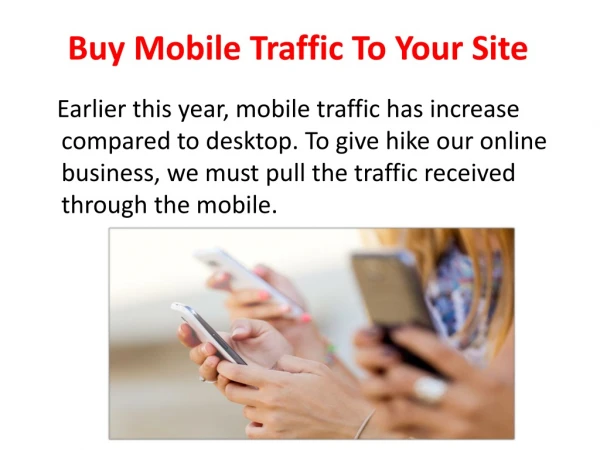 Buy Mobile Traffic For Your Website