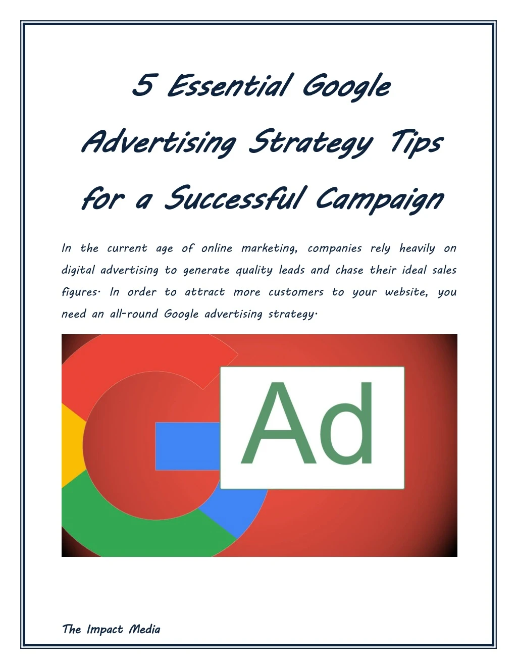 5 essential advertising strategy tips