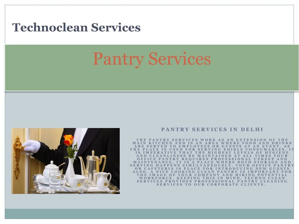pantry services