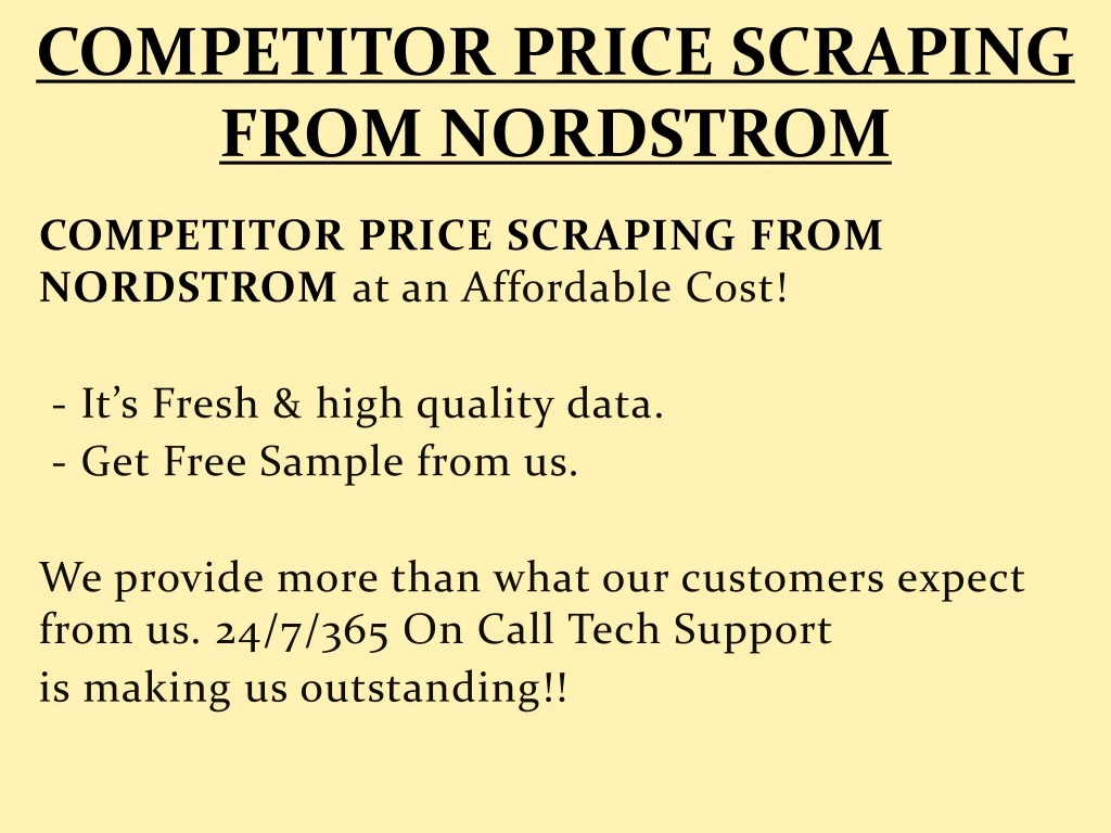 competitor price scraping from nordstrom