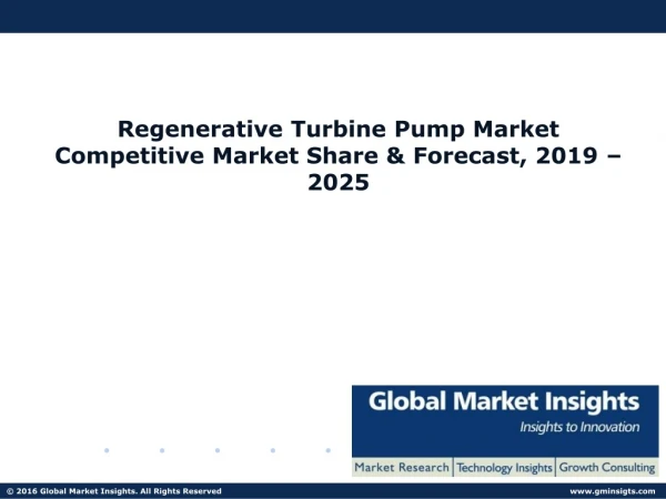 Regenerative Turbine Pump Market industry analysis research and trends report for 2019 – 2025