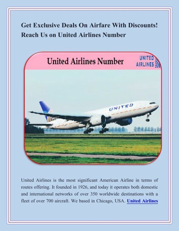 Best your holiday package get at United Airlines Number