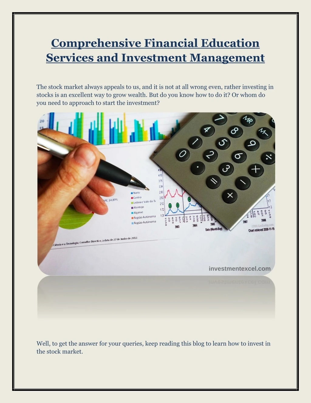 comprehensive financial education services