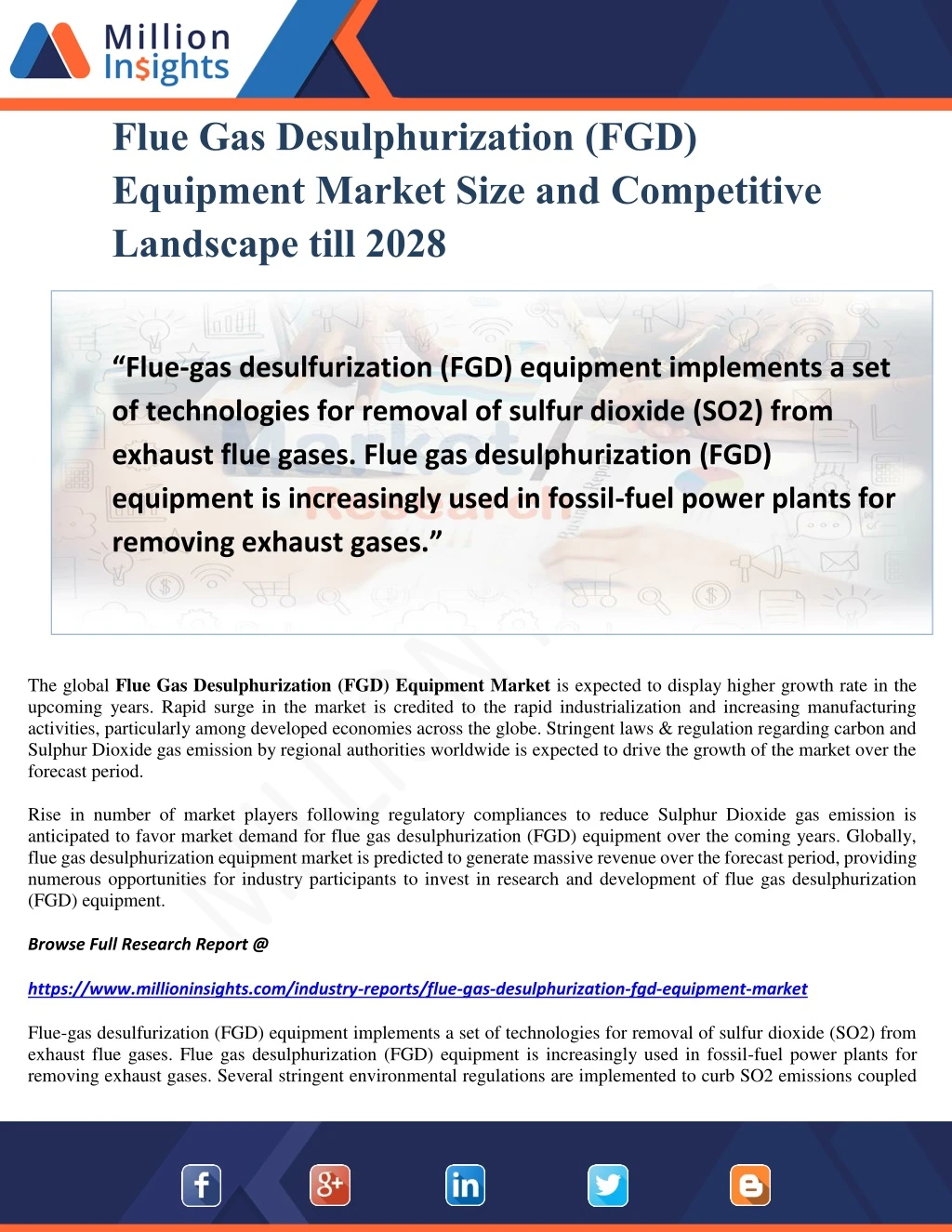 flue gas desulphurization fgd equipment market
