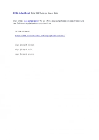 CSGO Jackpot Script - Build CSGO Jackpot Source Code - slide 1