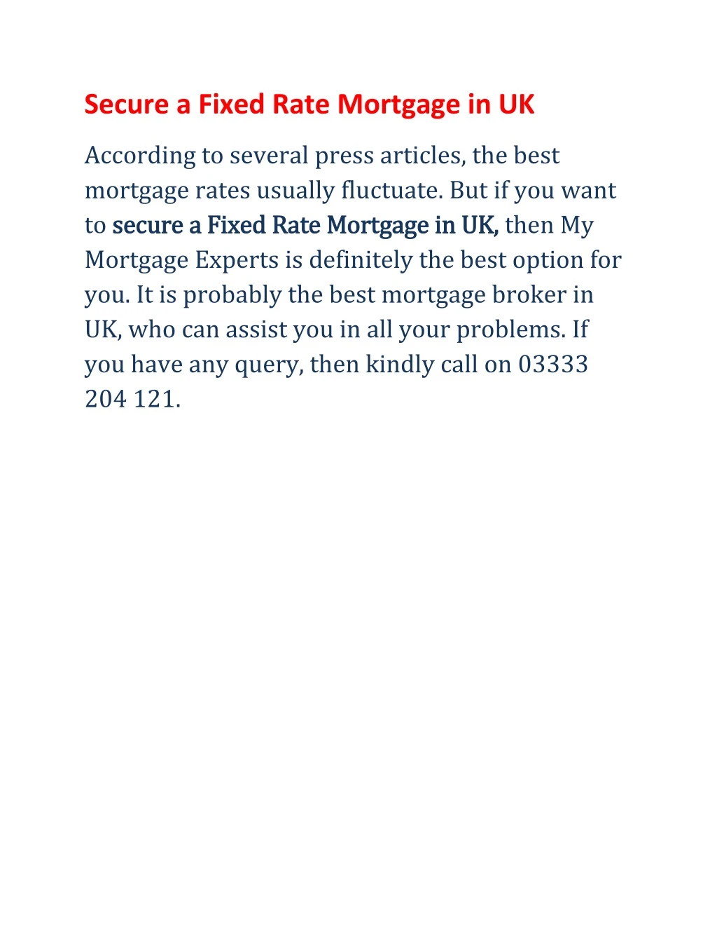 secure a fixed rate mortgage in uk