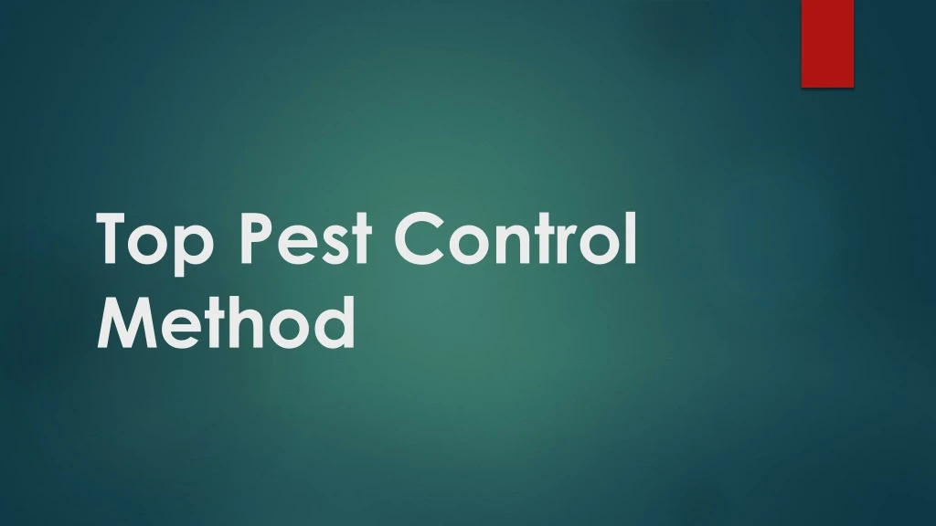 top pest control method