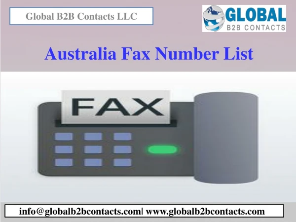 australia fax number list