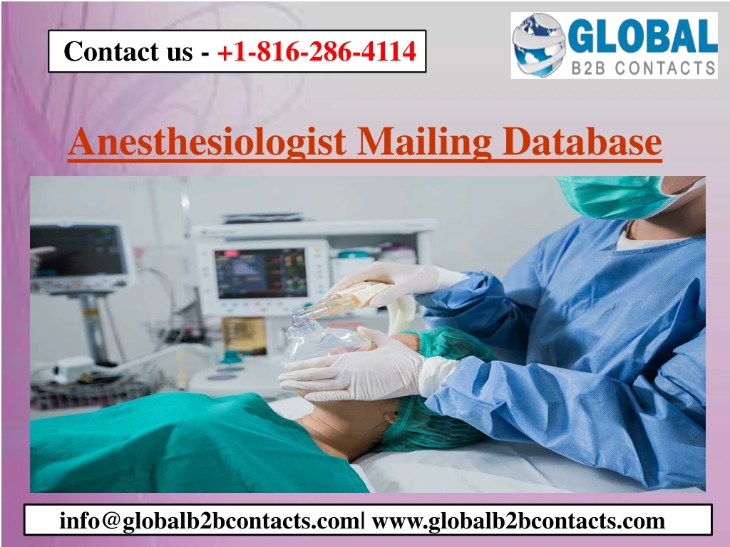 anesthesiologist mailing database