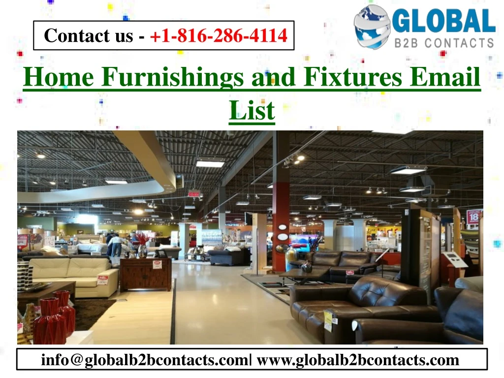 home furnishings and fixtures email list