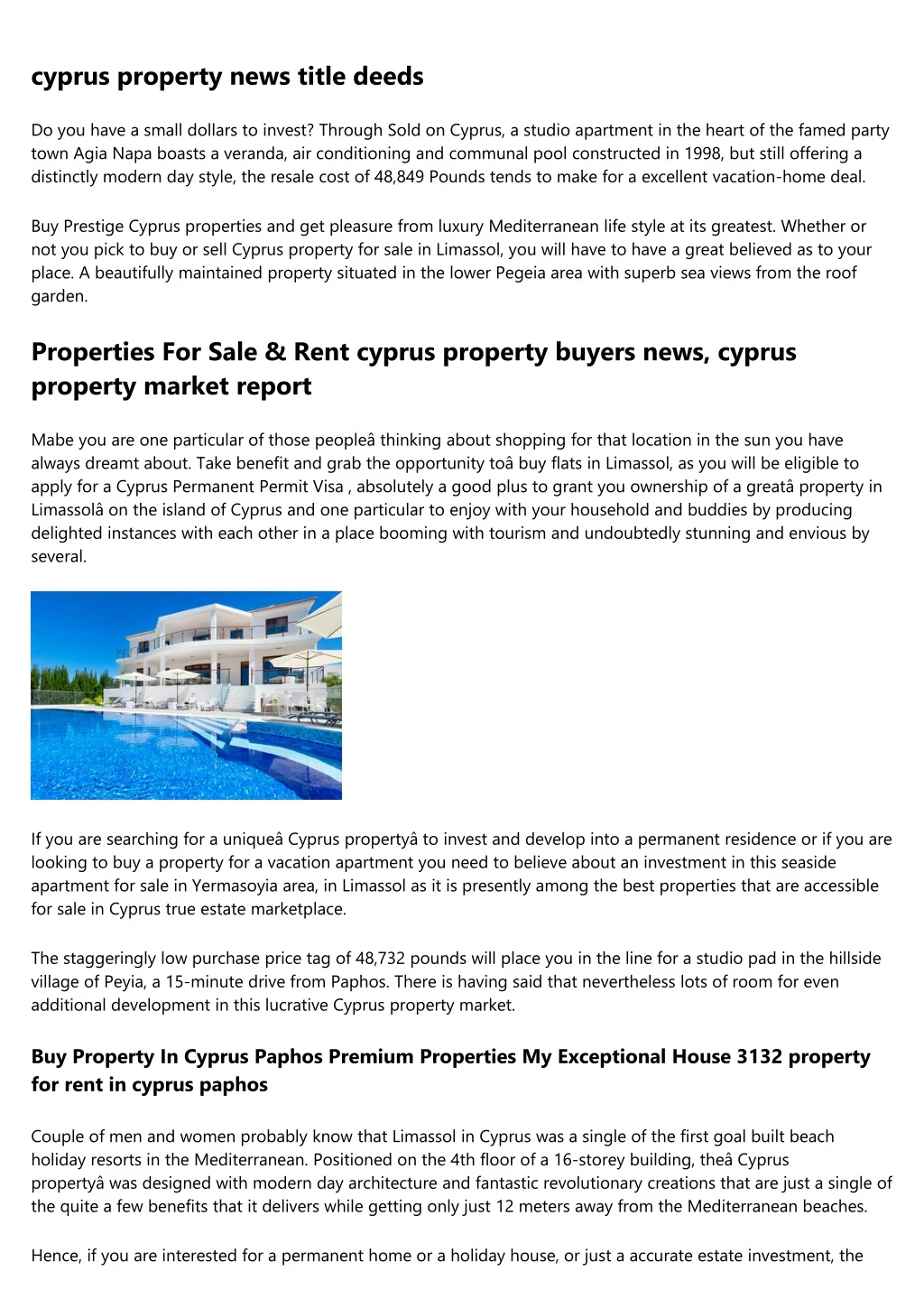 cyprus property news title deeds