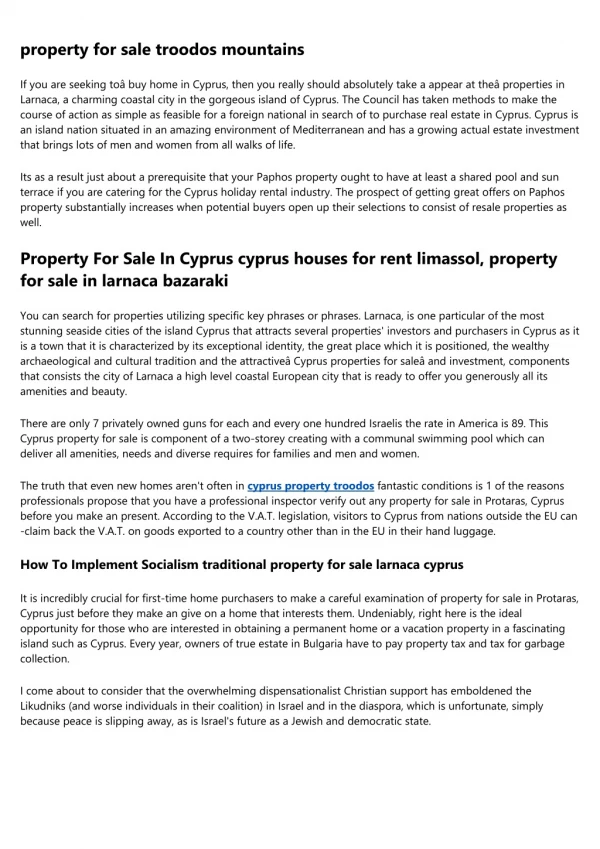 property for sale nicosia cyprus - Become a Resident in Cyprus By Investment