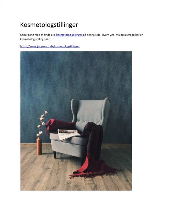 kosmetologstillinger